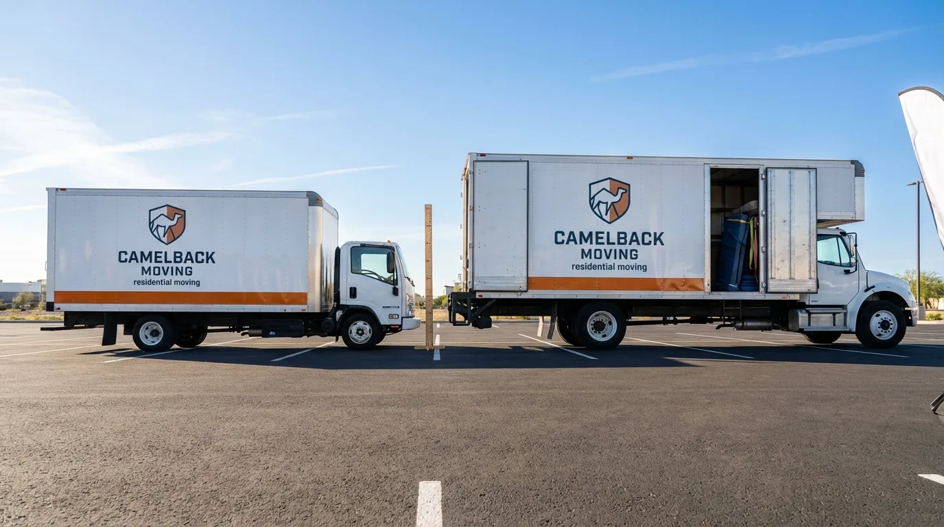 Moving truck size capacity guide in Oilton